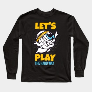 Let's Play Volleyball Funny Sports Cartoon Long Sleeve T-Shirt